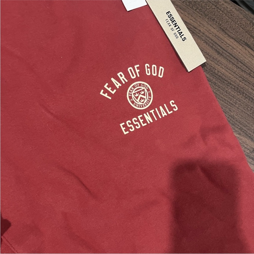 Fear of God Essentials Maroon set top and bottom - Picture 5 of 9